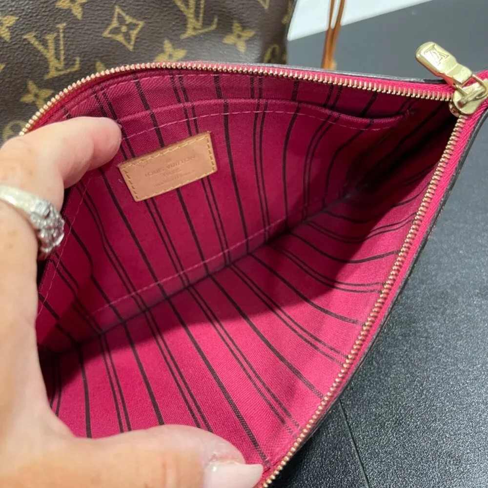 Louis Vuitton Neverfull MM Monogram with Pouch (JB1319)